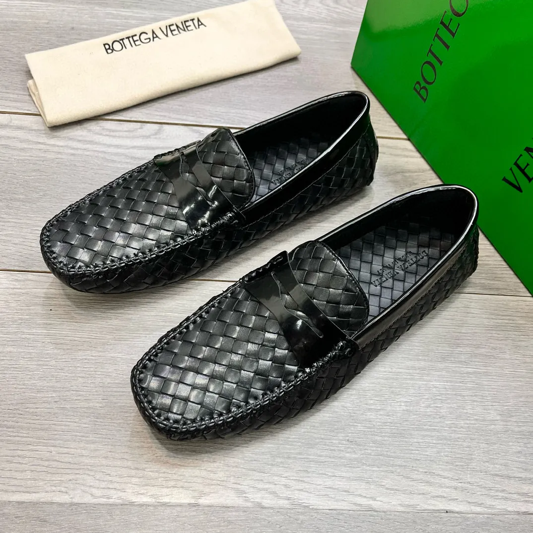 Factory price: 420💰BV new men's shoes original replica👉👉High-end men's casual beanie shoes/💞driving shoes! 🔊Upper imported cowhide woven, ☑️Sheepskin lining, one-step design, light and smart ☮☮Suitable for all kinds of travel, exclusive new style, real shot, size 38-44, (45 can be customized)